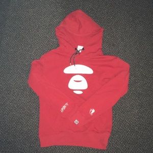 Red Bathing Ape Velvet Cozy Sweatshirt